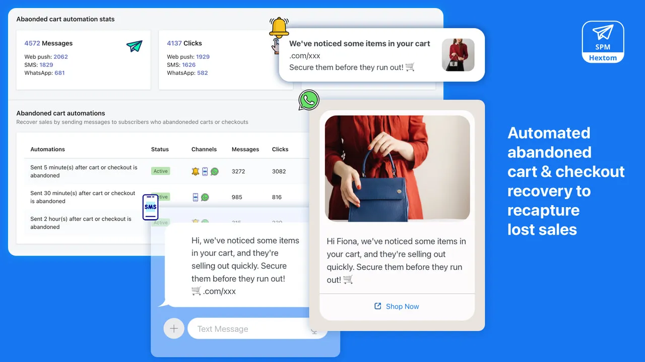 Hextom: WhatsApp, SMS & Push screenshot 4