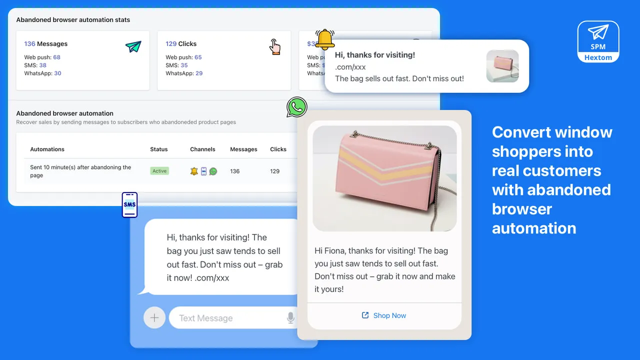 Hextom: WhatsApp, SMS & Push screenshot 5